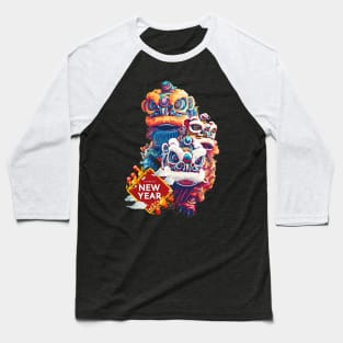 Chinese New Year Extravaganza: Lion Dance Fiesta of Happiness & Fortune Baseball T-Shirt